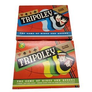 Tripoley DeLuxe Edition Vinyl Game Mats Poker Hearts Rummy Cadaco Vintage